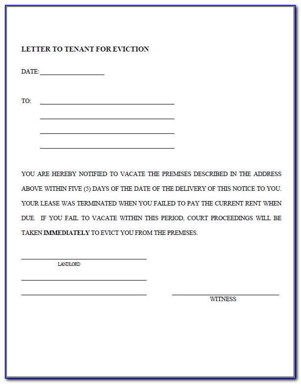 Eviction Notice Template Ga