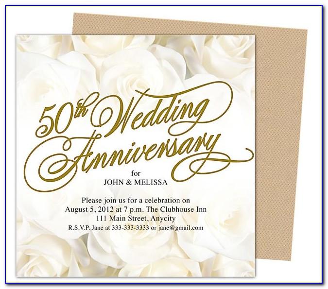 50th Wedding Anniversary Program Templates