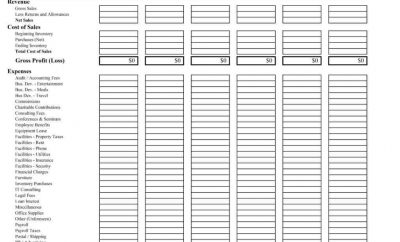 Annual Profit And Loss Template Excel
