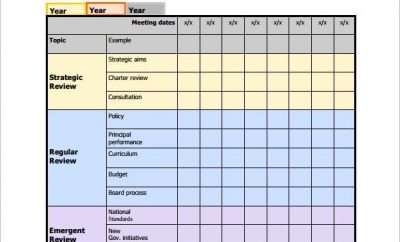 Annual Work Schedule Template Excel