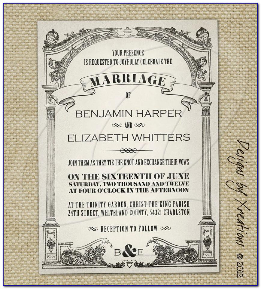 Download Vintage Wedding Invitation Templates
