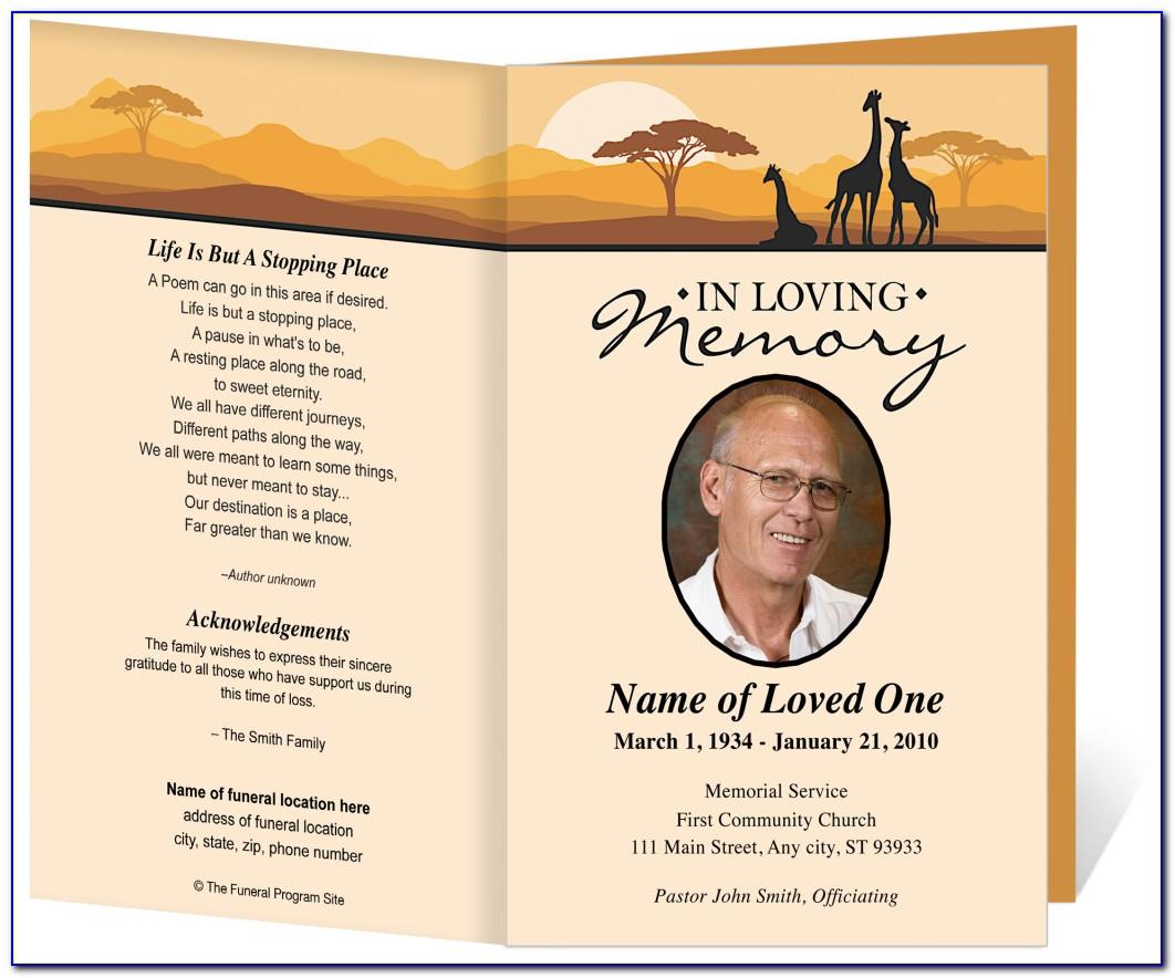 Funeral Program Template Word Free Download