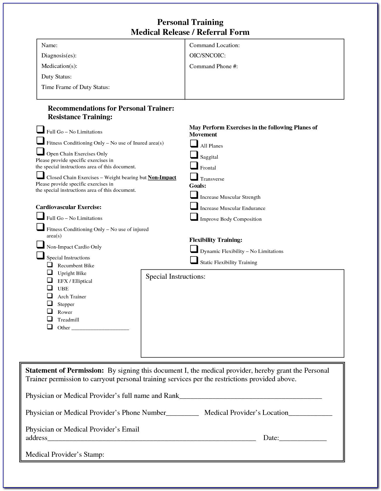 Injury Waiver Form Template Uk