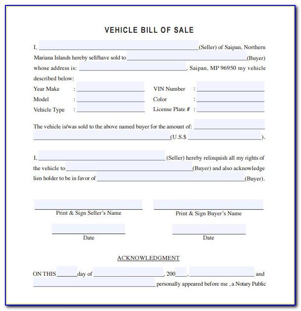 Ms Word Bill Of Sale For Car Template Software