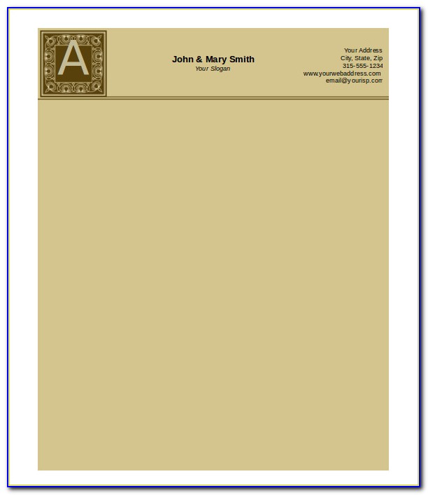 Ms Word Template For Letterhead