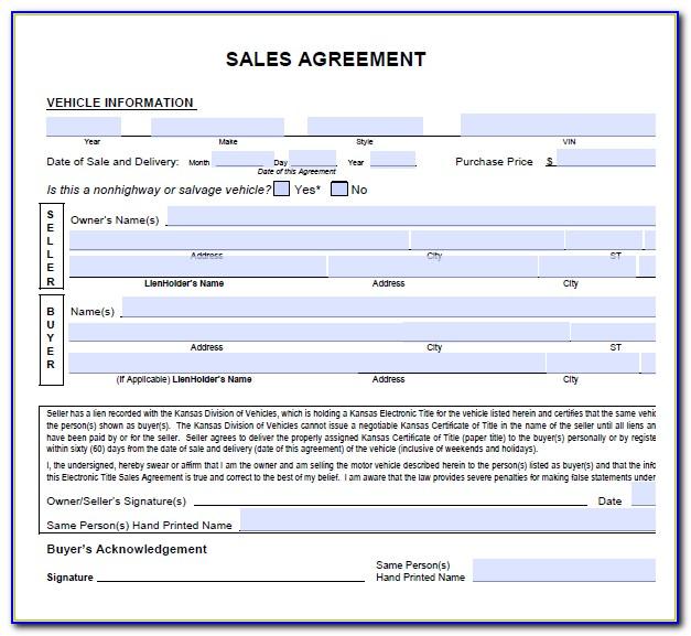 Private Car Sale Agreement Voetstoots Template South Africa