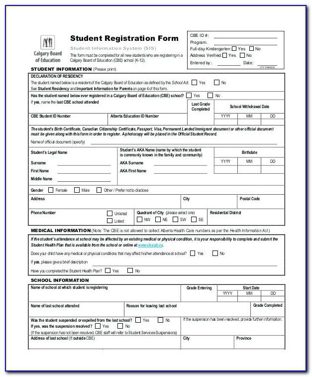 Registration Form Template In Excel
