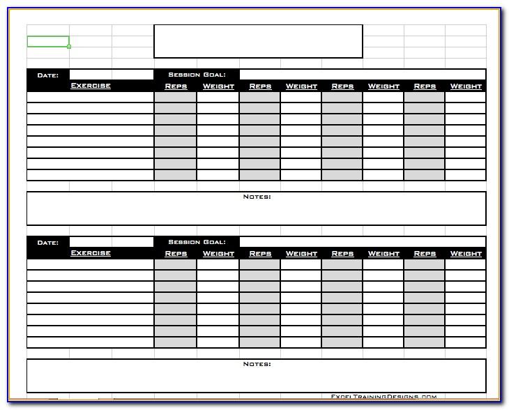 Running Training Log Template Excel
