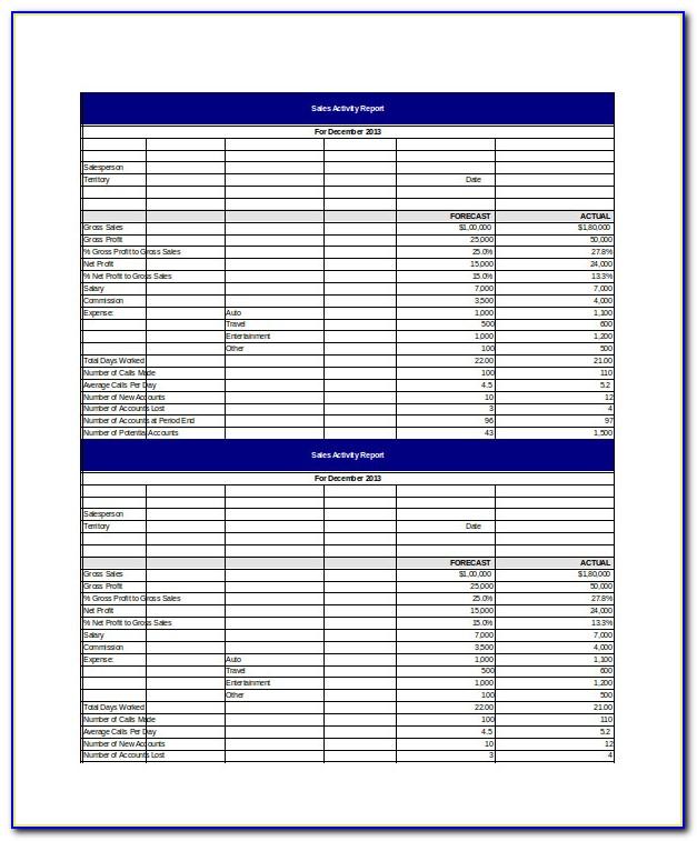 Sales Call Planner Template