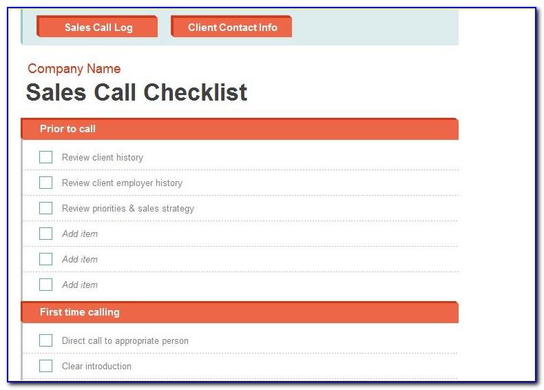 Sales Call Report Format
