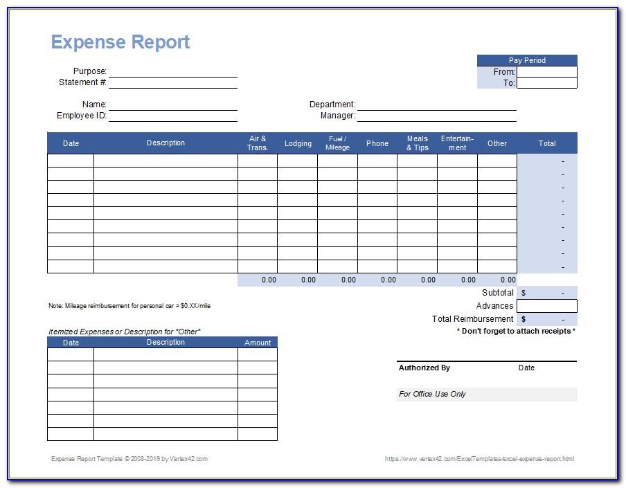 Travel Expense Report Template App