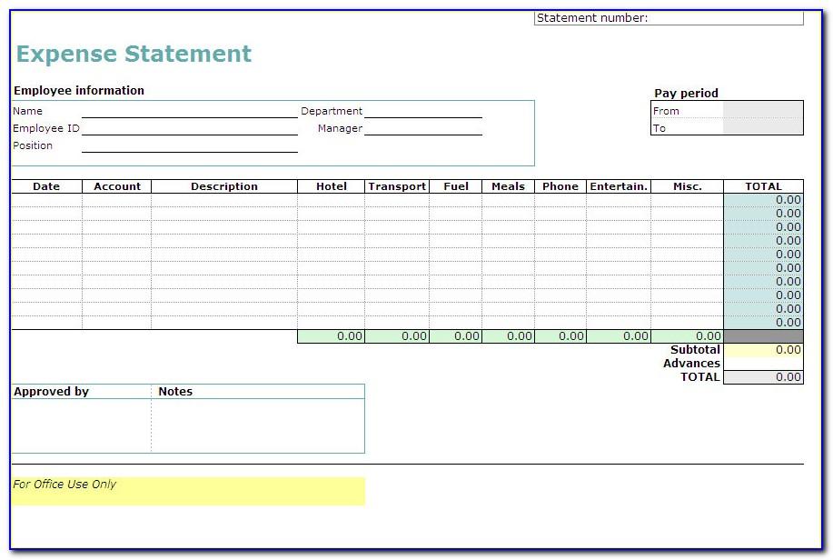 Travel Expense Report Template Word