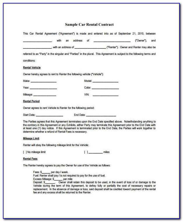 Vehicle Sales Agreement Template Usa
