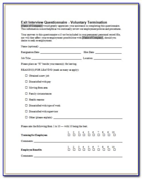 Volunteer Satisfaction Questionnaire Template