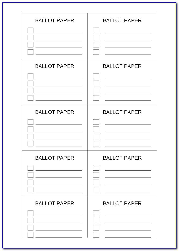 Voting Ballot Template Microsoft Word