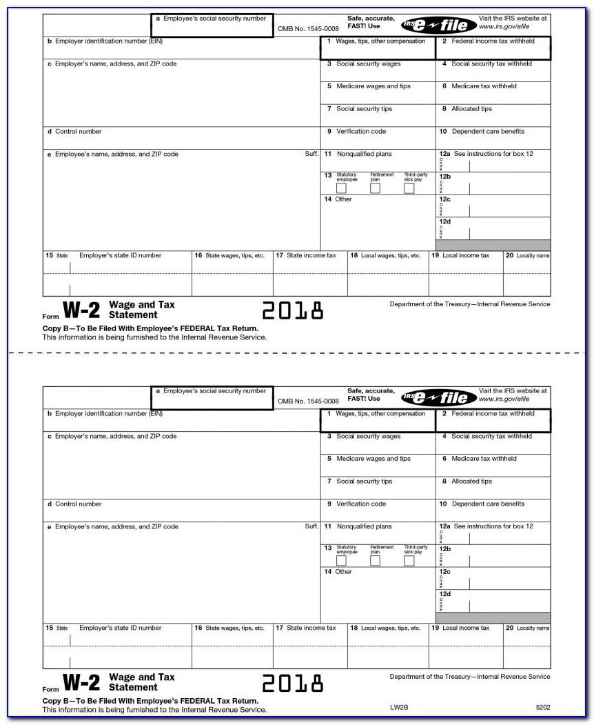W2 Form Template 2014