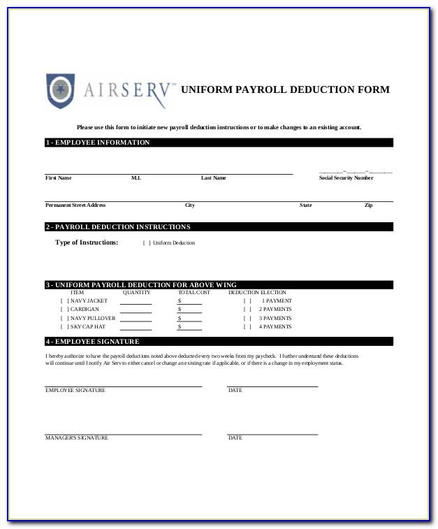 Wage Deduction Authorization Agreement Form Texas