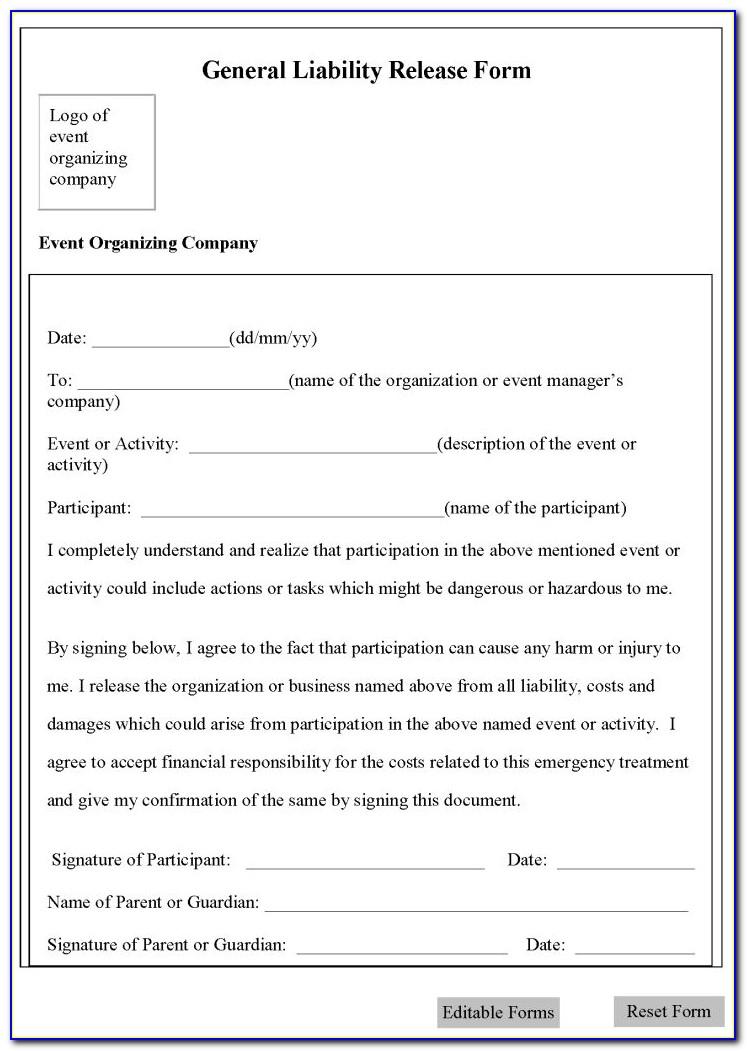 Waiver Form Template For Sports Australia