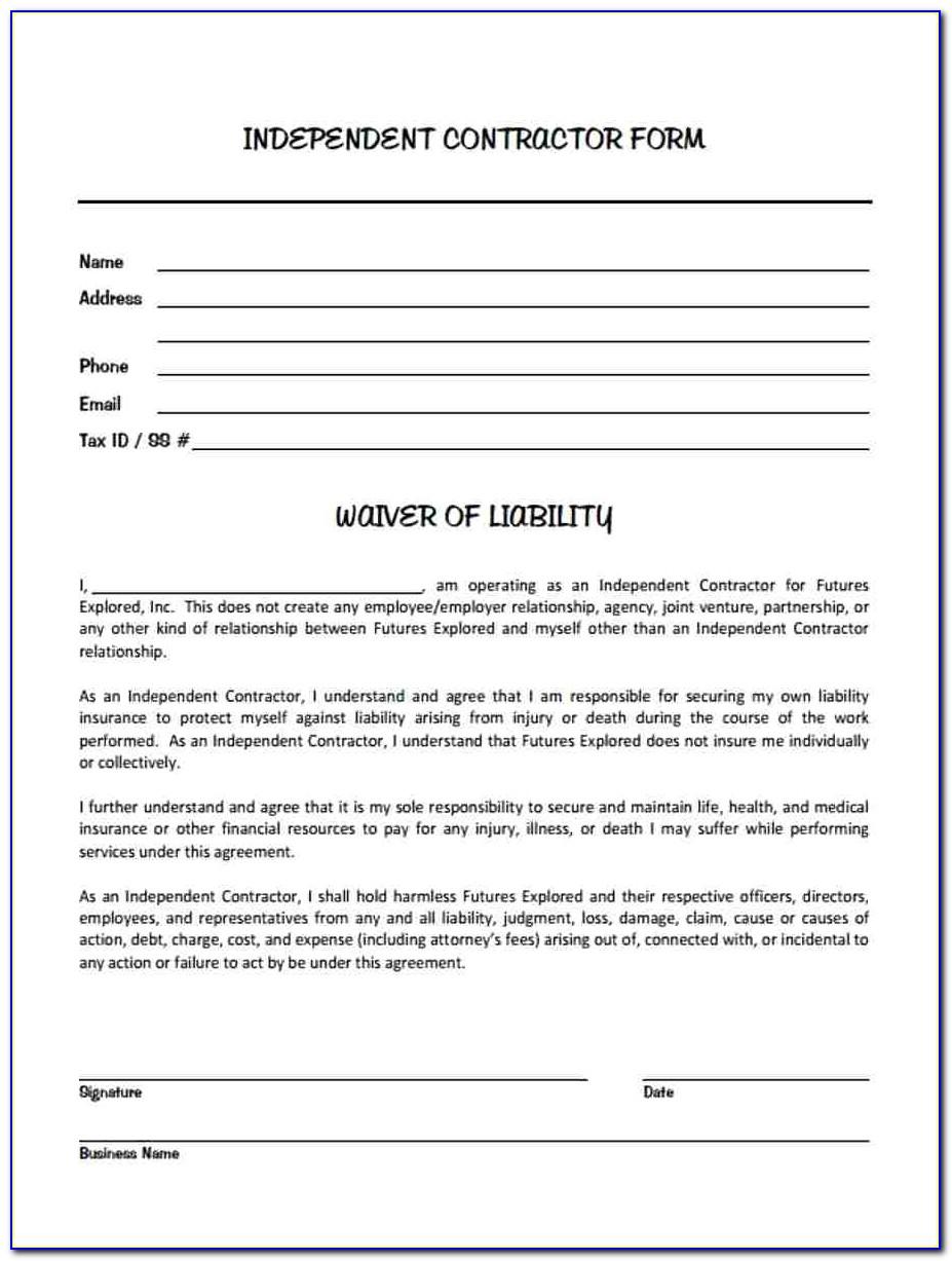 Waiver Of Liability Form Template Uk
