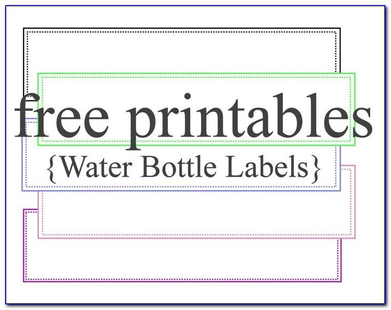 Water Bottle Label Template Free