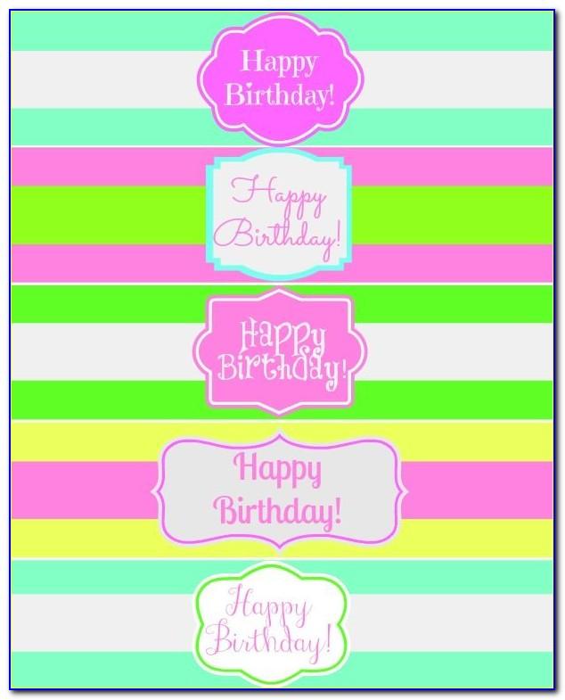 Water Bottle Labels Template Free Birthday
