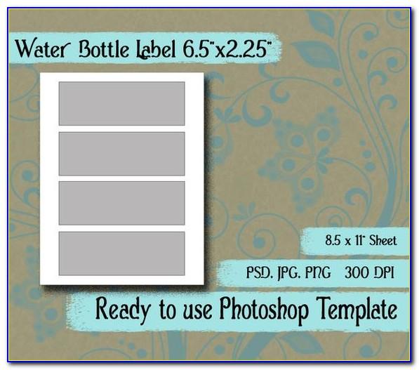 Water Bottle Labels Template Photoshop