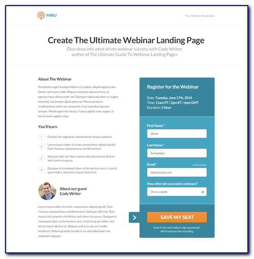 Webinar Landing Page Templates
