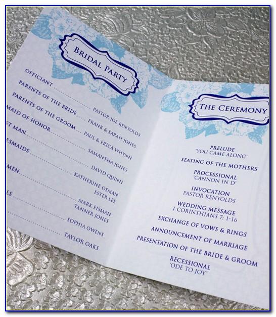 Wedding Ceremony Booklet Templates