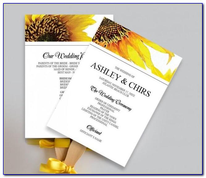 Wedding Reception Program Sample Templates