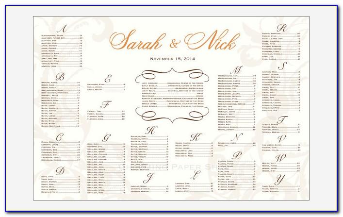 Wedding Reception Seating Chart Template Powerpoint