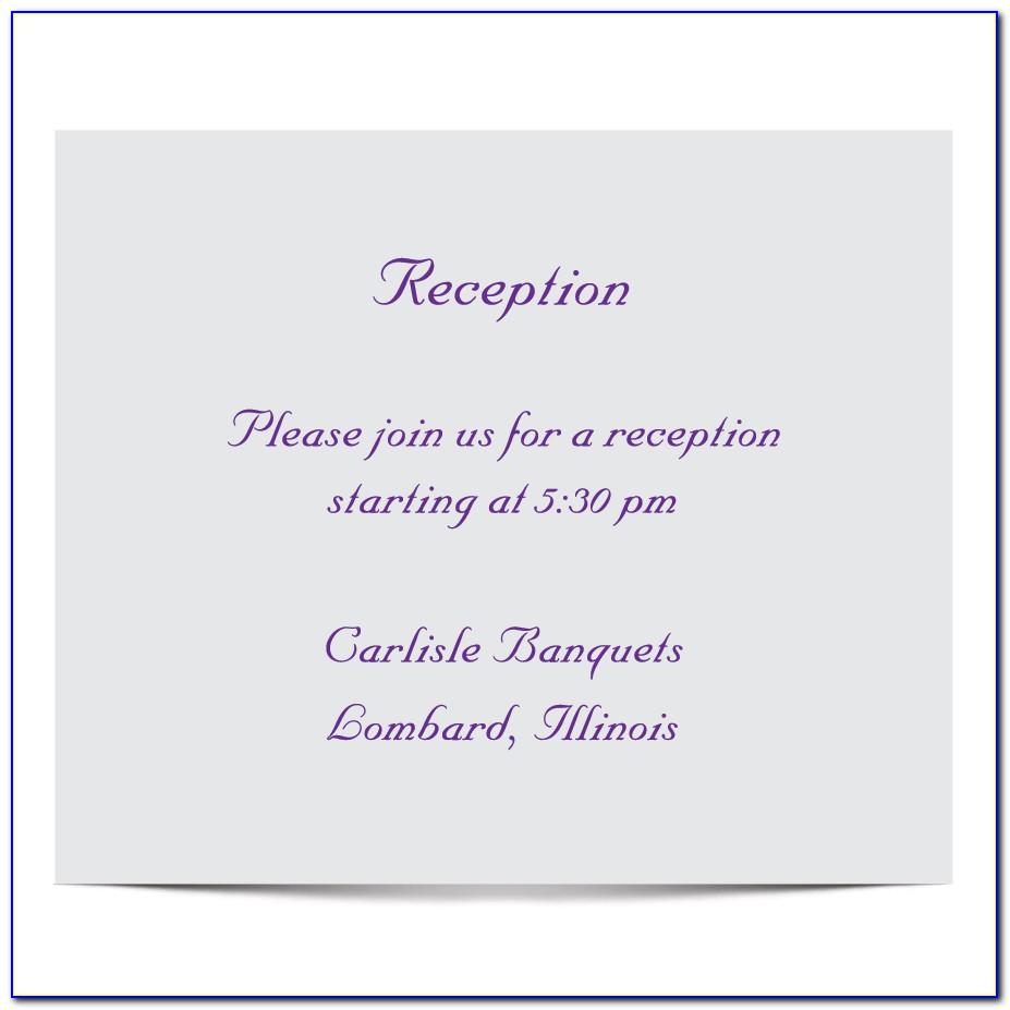 Wedding Reception Templates For Invitations