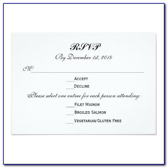 Wedding Rsvp Card Template Word