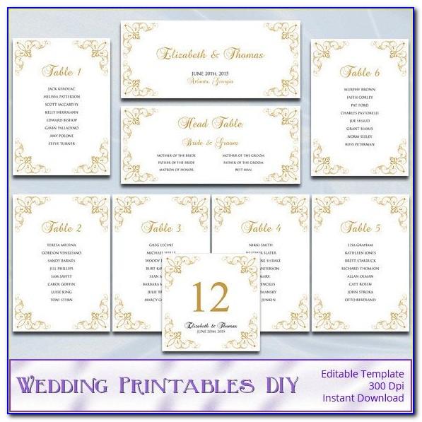Wedding Seating Chart Poster Template Word