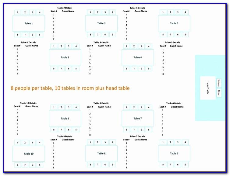 Wedding Seating Chart Template Excel Free