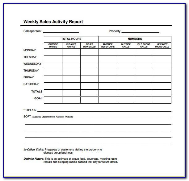 Weekly Activity Report Template