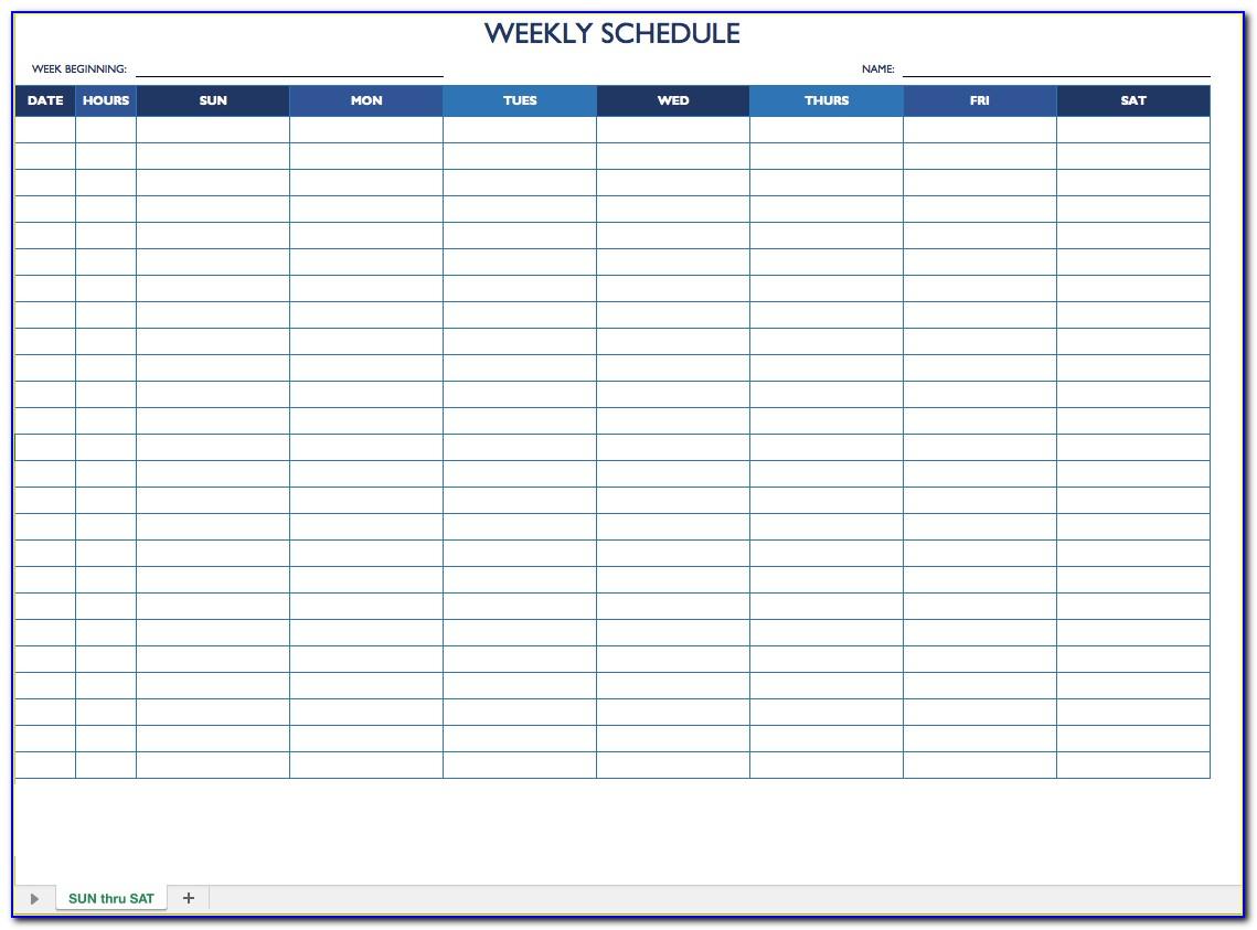 Weekly Project Timesheet Template Excel