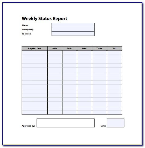 Weekly Sales Report Format Xls