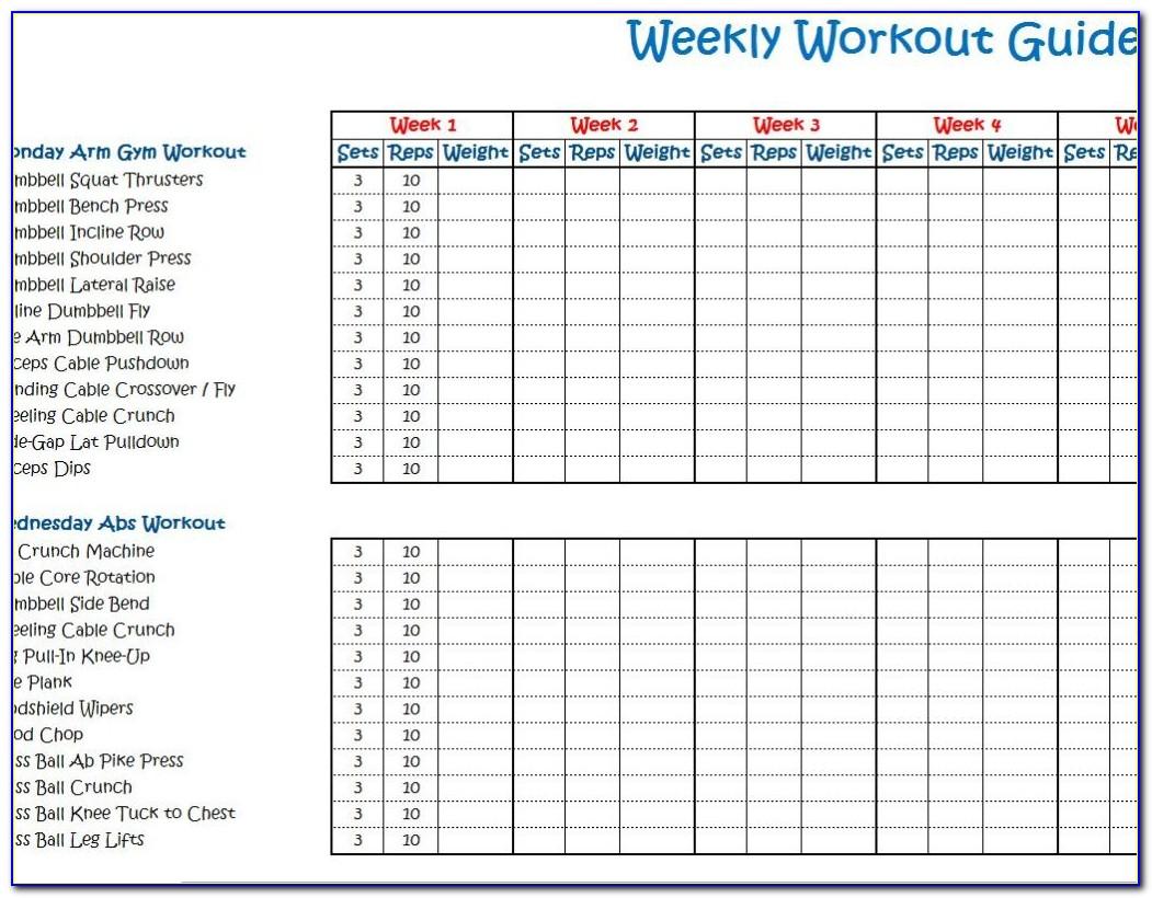 Weekly Training Schedule Template Word