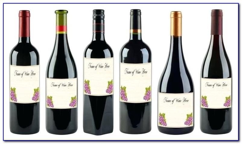 Wine Bottle Labels Template Photoshop