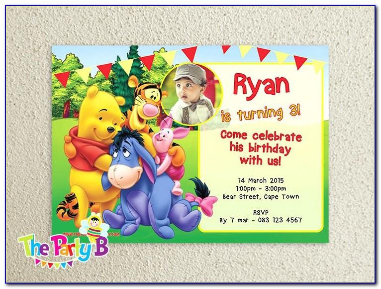 Winnie The Pooh Baby Shower Invitation Template