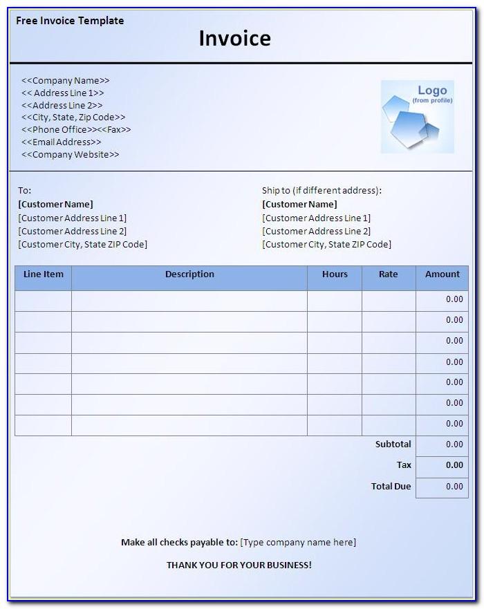 Word 2007 Invoice Template Download