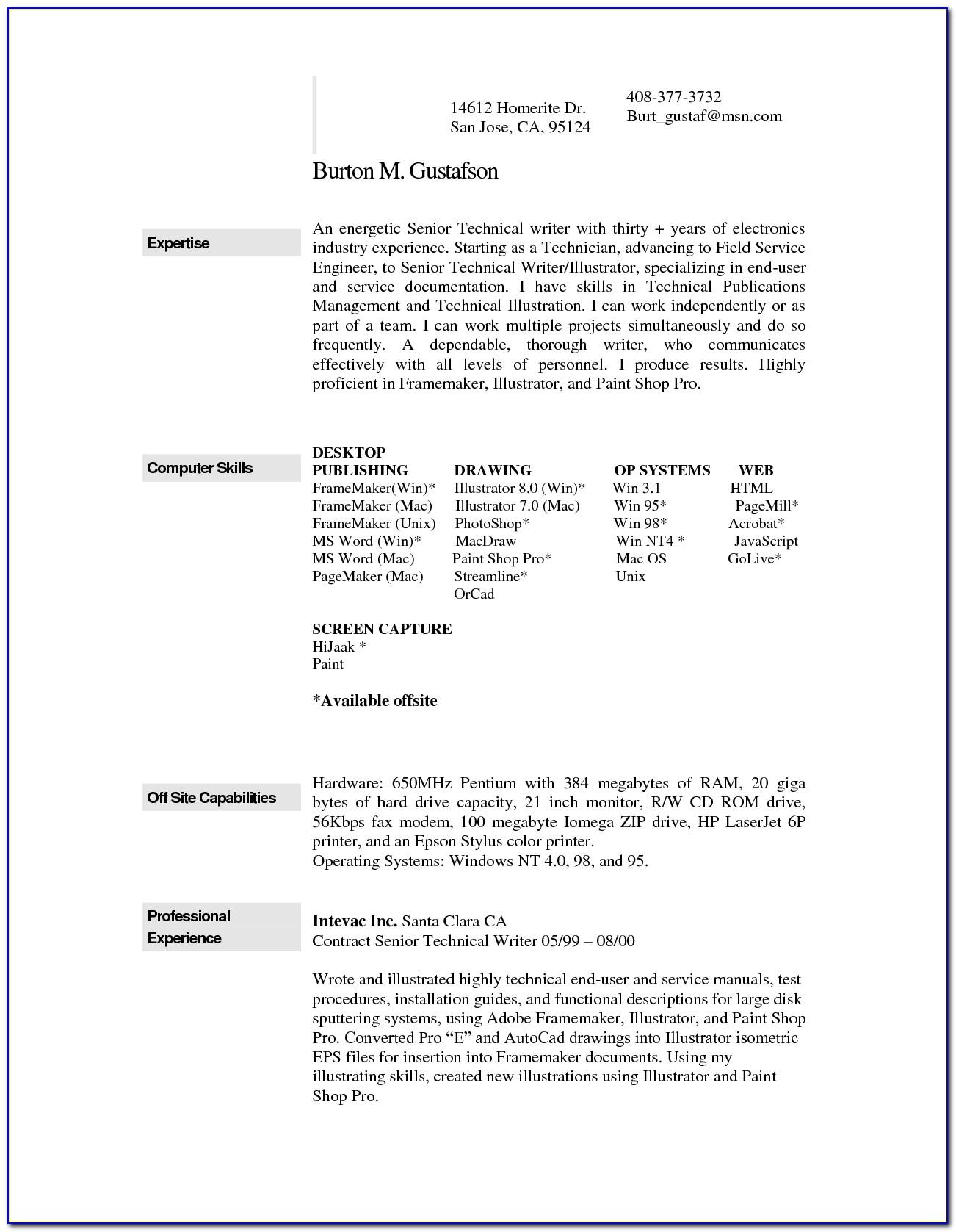 Word For Mac Resume Template