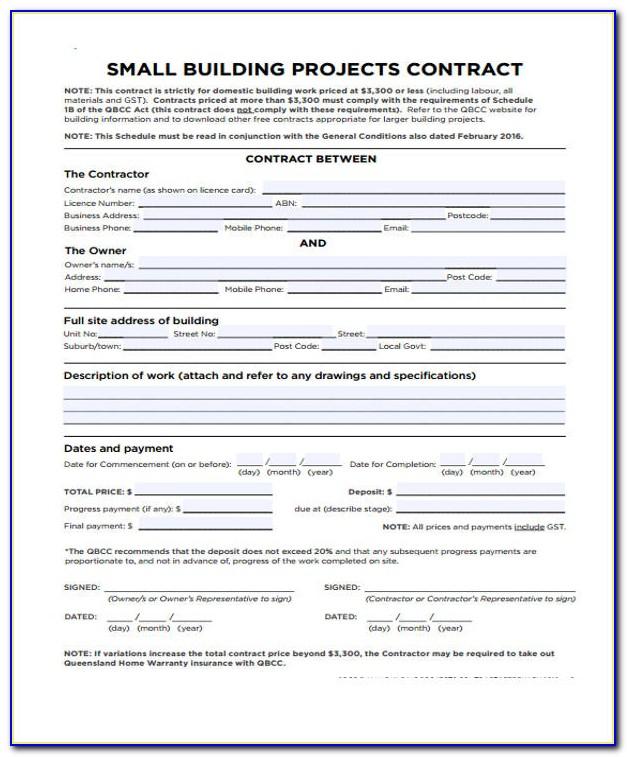 Work Contract Template South Africa