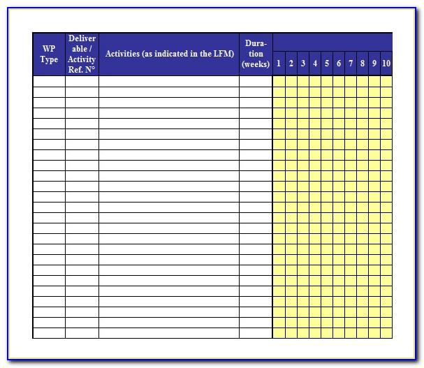Work Plan Template Excel Free Downloads