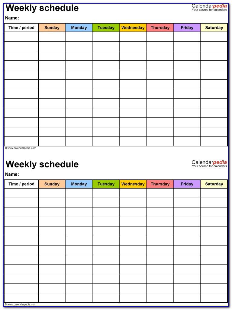 Work Schedule Maker Excel Template