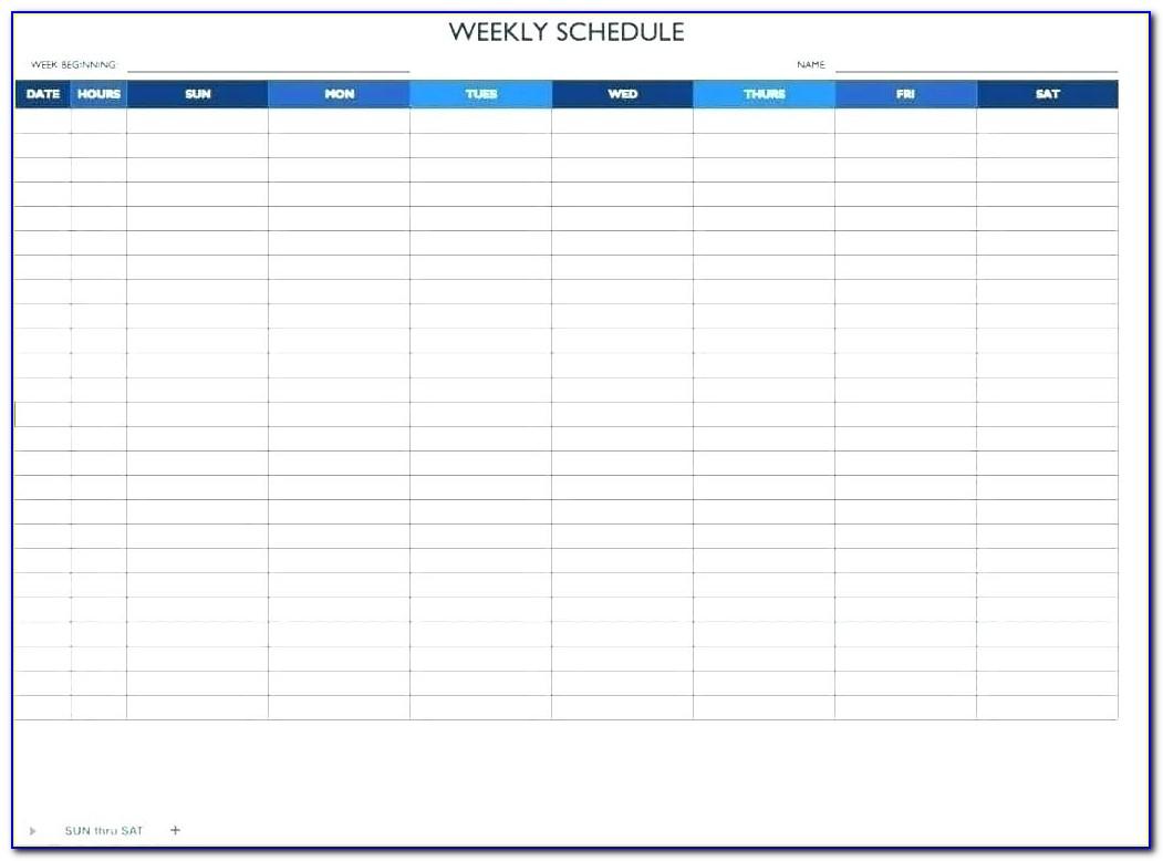Work Week Calendar Template 2018