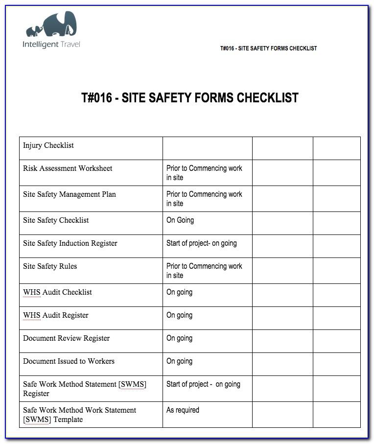 Workplace Health And Safety Audit Checklist Qld