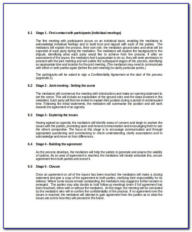 Workplace Mediation Agreement Template