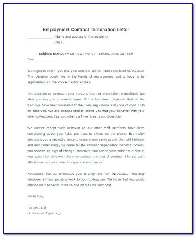 Write Resignation Letter Sample