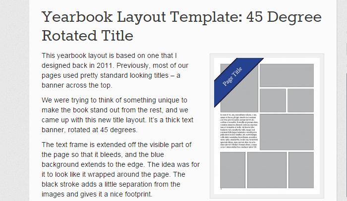 Yearbook Templates Indesign Free